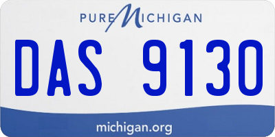 MI license plate DAS9130