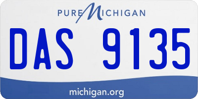 MI license plate DAS9135