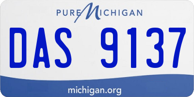 MI license plate DAS9137