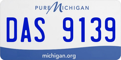 MI license plate DAS9139