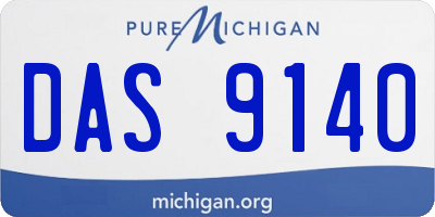 MI license plate DAS9140