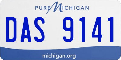 MI license plate DAS9141
