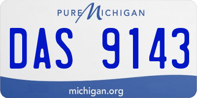 MI license plate DAS9143