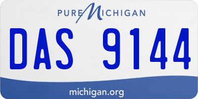 MI license plate DAS9144