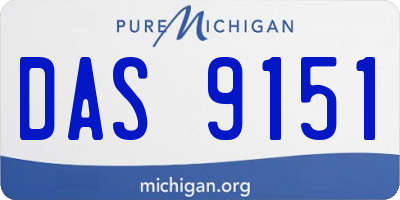 MI license plate DAS9151