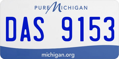 MI license plate DAS9153