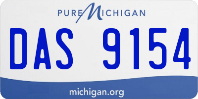 MI license plate DAS9154