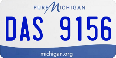 MI license plate DAS9156