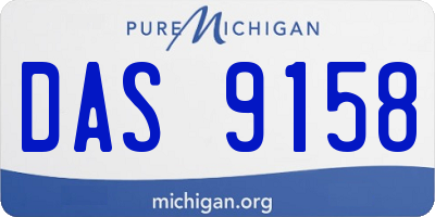 MI license plate DAS9158