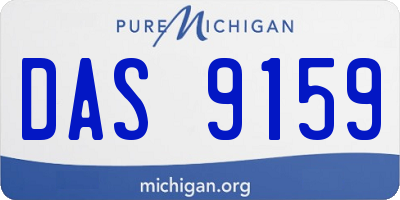 MI license plate DAS9159