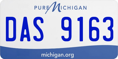 MI license plate DAS9163