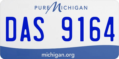 MI license plate DAS9164
