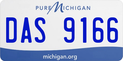 MI license plate DAS9166