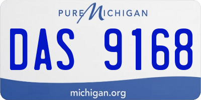 MI license plate DAS9168