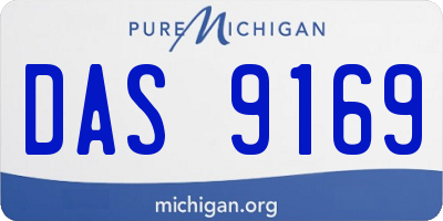 MI license plate DAS9169