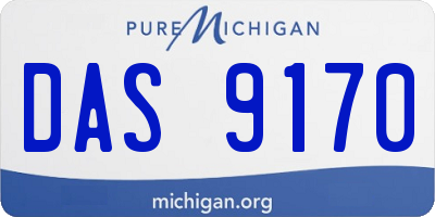 MI license plate DAS9170