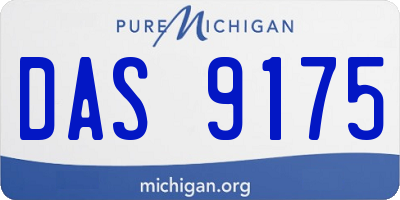MI license plate DAS9175