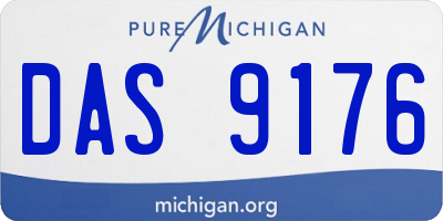 MI license plate DAS9176