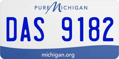 MI license plate DAS9182