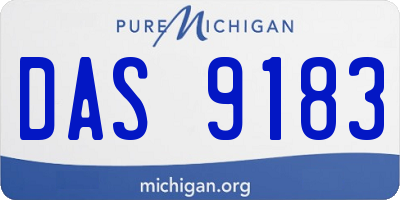 MI license plate DAS9183