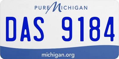 MI license plate DAS9184