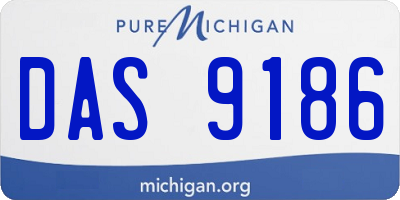 MI license plate DAS9186