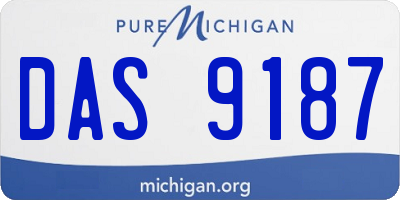 MI license plate DAS9187