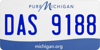 MI license plate DAS9188