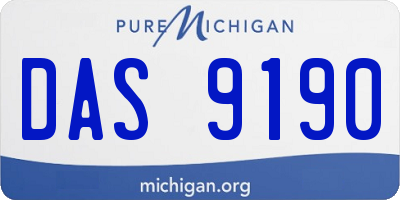 MI license plate DAS9190