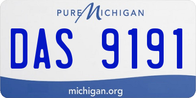 MI license plate DAS9191