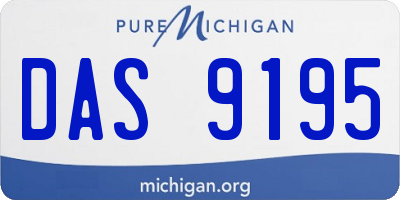 MI license plate DAS9195