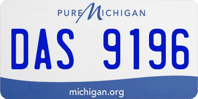 MI license plate DAS9196
