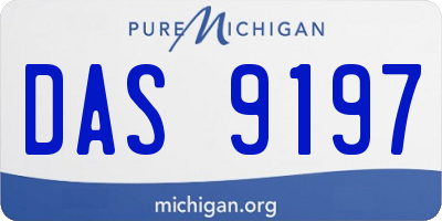 MI license plate DAS9197