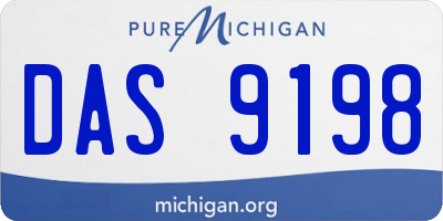 MI license plate DAS9198