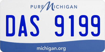 MI license plate DAS9199
