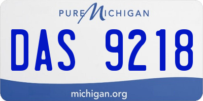 MI license plate DAS9218