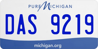MI license plate DAS9219