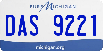 MI license plate DAS9221