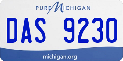 MI license plate DAS9230