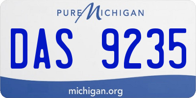 MI license plate DAS9235