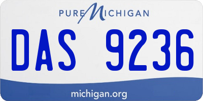 MI license plate DAS9236