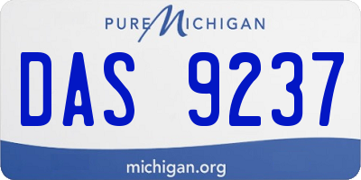 MI license plate DAS9237