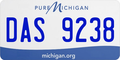 MI license plate DAS9238