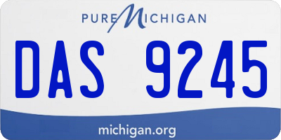 MI license plate DAS9245