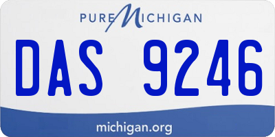 MI license plate DAS9246