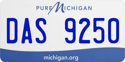 MI license plate DAS9250