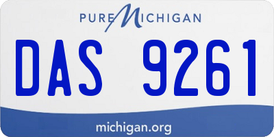 MI license plate DAS9261