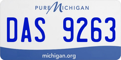 MI license plate DAS9263