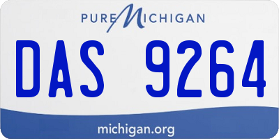 MI license plate DAS9264