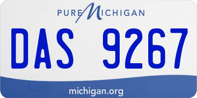 MI license plate DAS9267